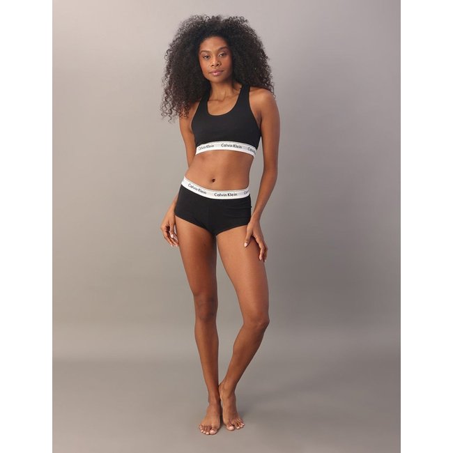 Top Feminino Nadador Básico Elástico Com Logo Underwear Calvin Klein - Preto Calvin Klein Underwear