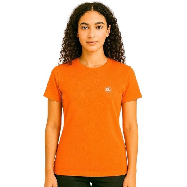 Camisa Esporte Legal Baby Look Solutio UV45+ Feminina - Laranja - esporte legal