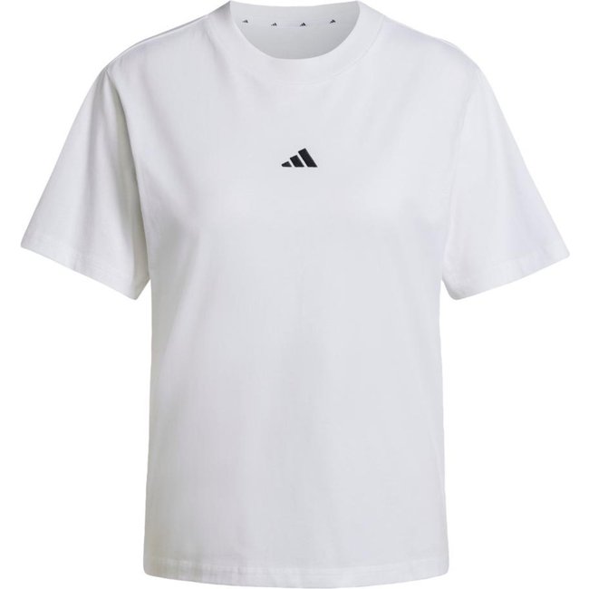 Camiseta Algodão Essentials Small Logo adidas Sportswear Branco
