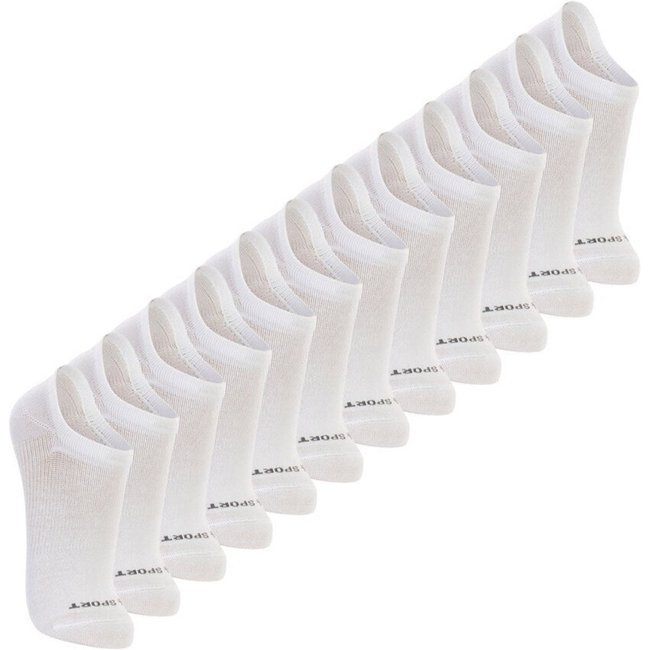 Kit 12 Pares de Meias Esportiva Invisível Lupo 3170-089 Branco