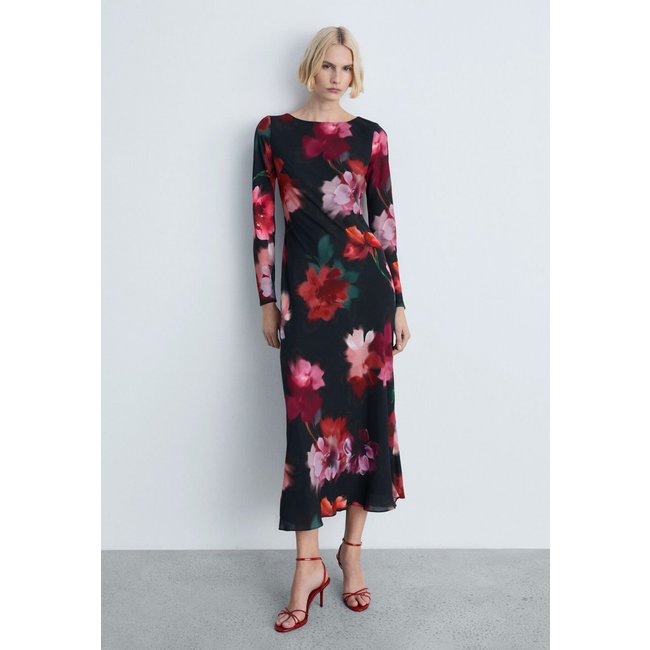 Vestido Mango Midi Allegra Preto