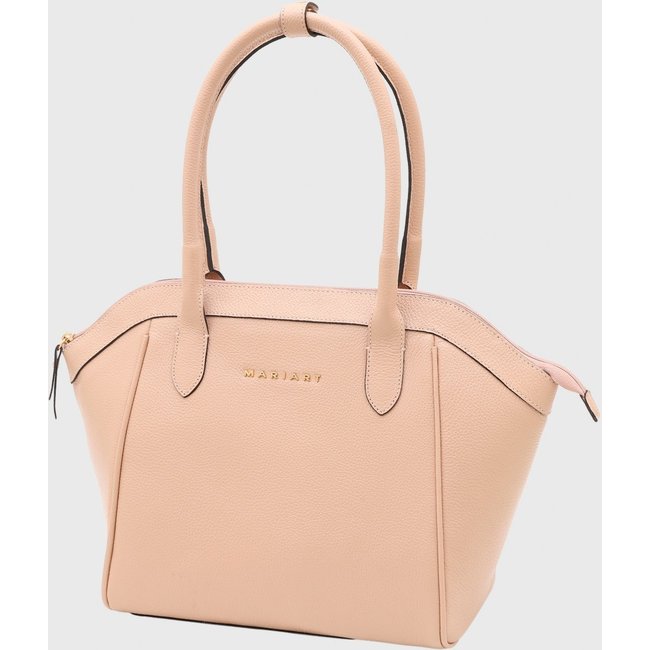 Bolsa Shoulder Couro Mariart Petúnia Creme