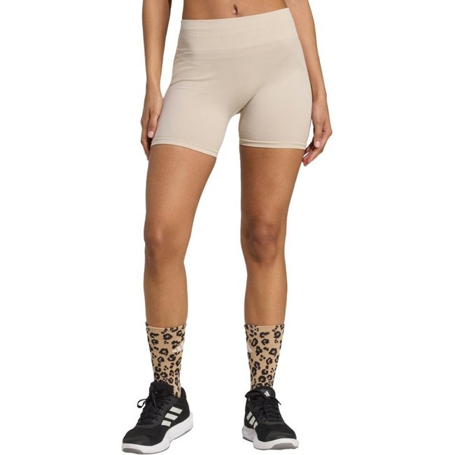 Workout Essentials calça legging de Malha de 4 polegadas adidas Performance Bege