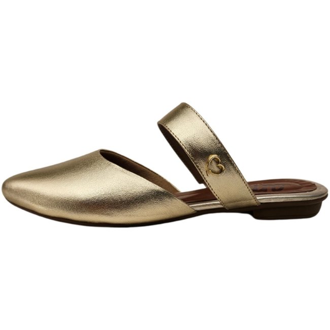 Mule em Couro Amo Calçados Vivian Dourado