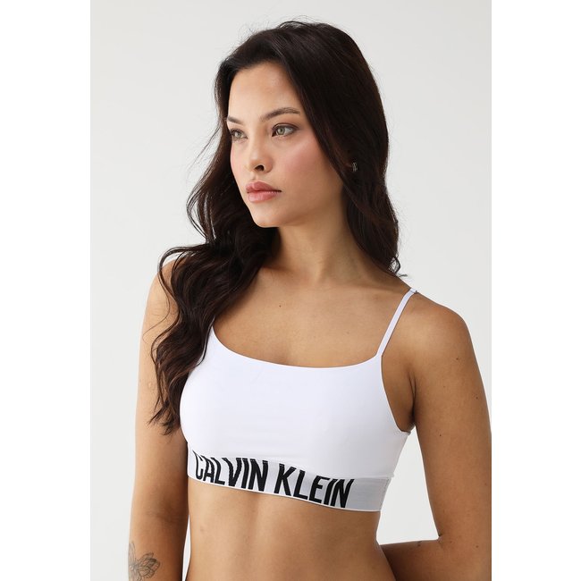 Top Calvin Klein Underwear Ajustada Logo Branco