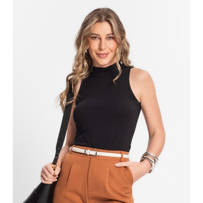 Regata Feminina Gola Alta Endless Preto