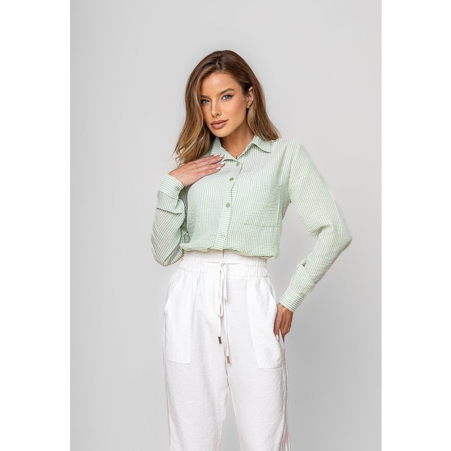 Camisão Listrado Alfaiataria Salvatore Verde