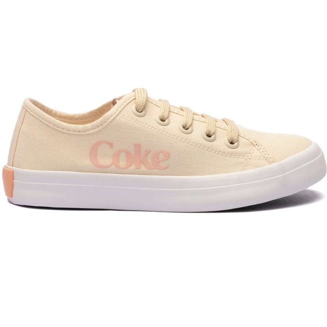 Tênis Coca Cola Newpoart Canvas Feminino Bege - Bege