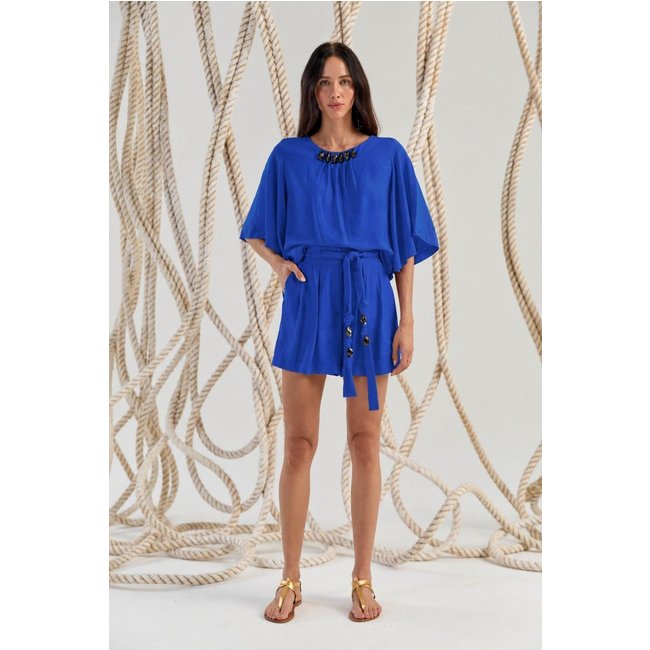 Short Carlota Costa Azul