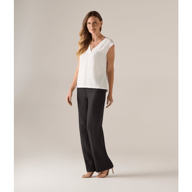 Calca Makenji Pantalona Cos Largo Feminina Preta