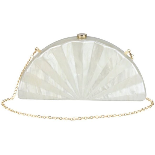 Clutch Crisfael Meia Lua Pérola - Riyanna