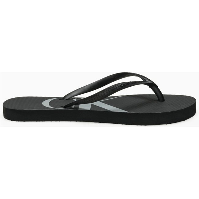 Chinelo Feminino Logo Corrido Calvin Klein Jeans - Preto Calvin Klein Jeans
