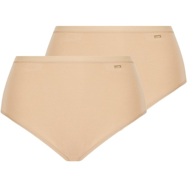Kit com 2 Calcinhas Alta Loba 40351-001 Plus Size Bege