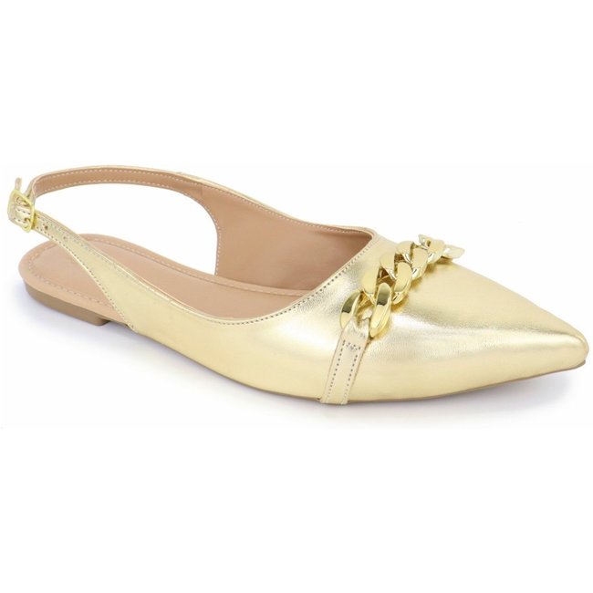 Sapatilha Feminina Slingback Verão Bico Fino Social Casual Elegante e Confortável Com Fivela