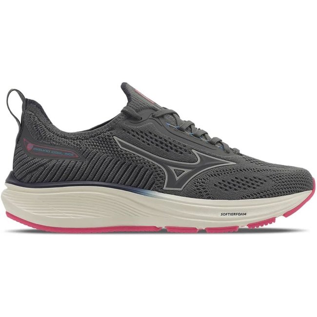 Tênis Feminino Mizuno Cool Ride 3 Cinza Escuro e Pink