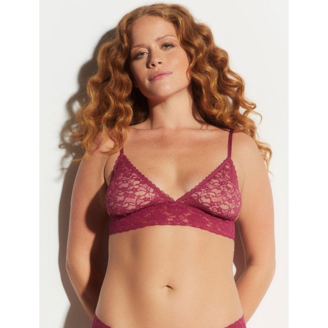 Sutiã Triângulo Renda Sweet Lace Rosa Raspberry
