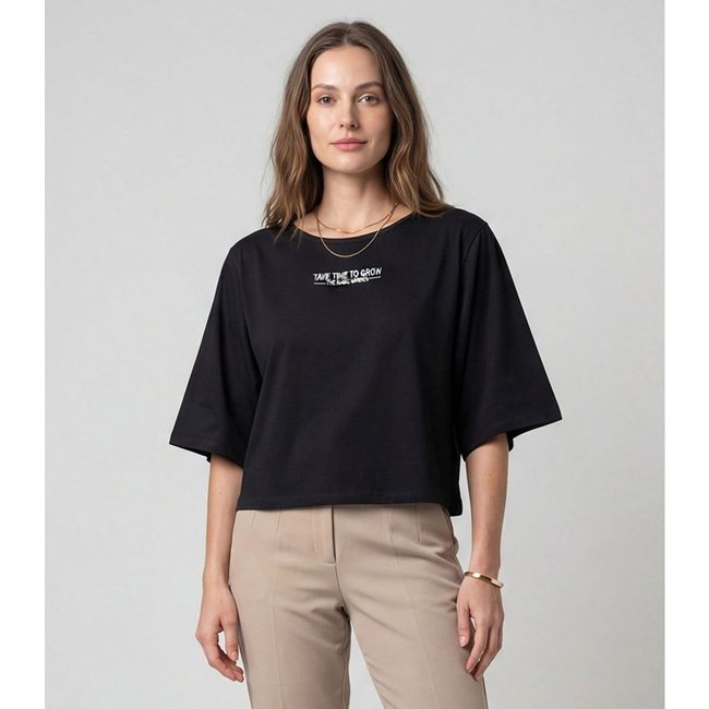 Blusa Feminina Em Viscotorcion Infinita Cor Preto