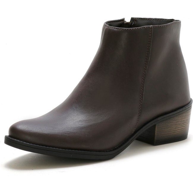 Bota Casual Feminina Mr Try Shoes Bico Fino Marrom