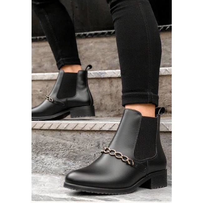 Bota Feminina Cano Curto Clube do Sapato de Franca Peccato DFT 7392 Premium Preta
