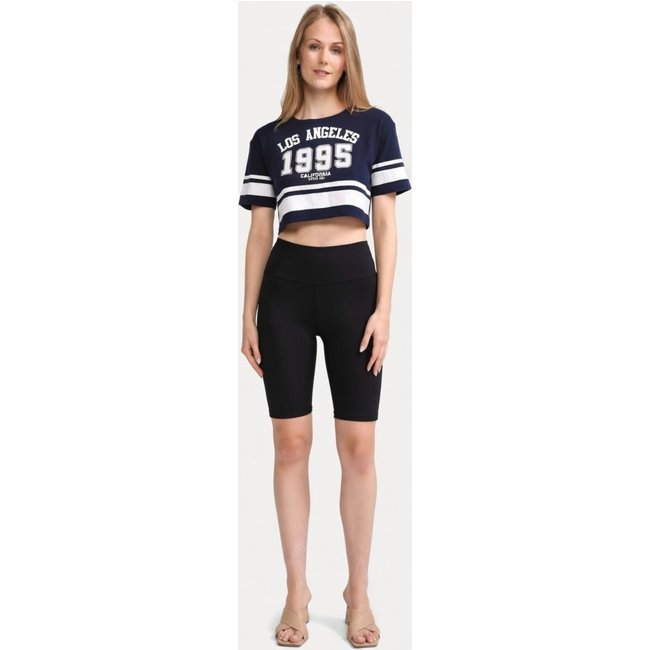 Cropped D Bell Outlet Fashion Los Angeles California Azul Escuro