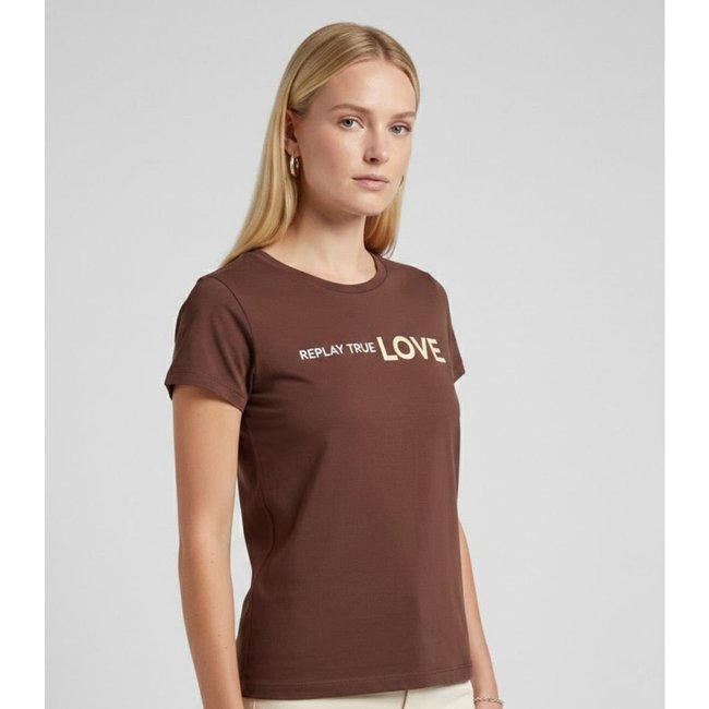 Blusa Feminina Cotton Com Estampa Infinita Cor Marrom