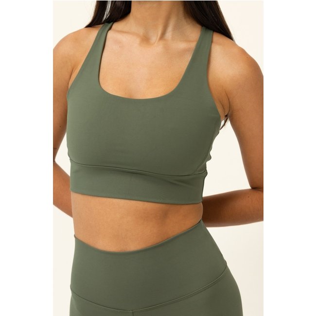 Top Fitness com Costas Cruzadas Verde Militar