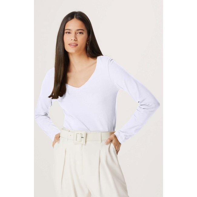 Blusa Básica Slim Manga Longa BRANCO