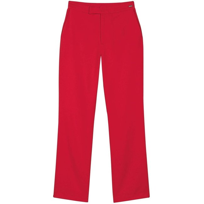 Calça Feminina Social Tecido Crepe Marialícia Vermelho
