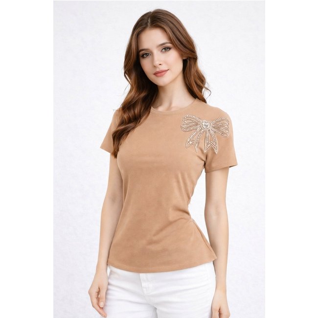 T-shirt D Bell Outlet Fashion Laço Branco