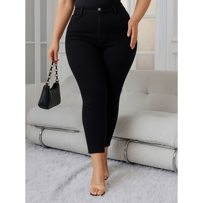 Calça Jeans Plus Size Feminina CKF Wear Onix Preta