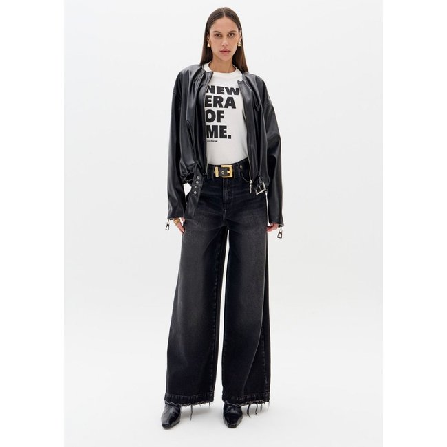 Calça Jeans Relaxed De Cintura Média Lança Perfume