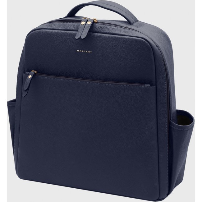 Mochila Maternidade Couro Mariart Mandacaru Marinho