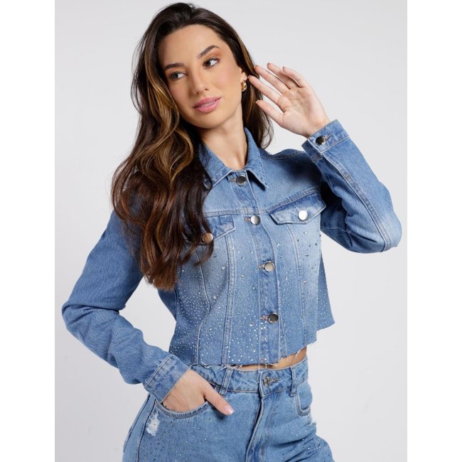 Jaqueta Jeans Autentique Feminina AZUL