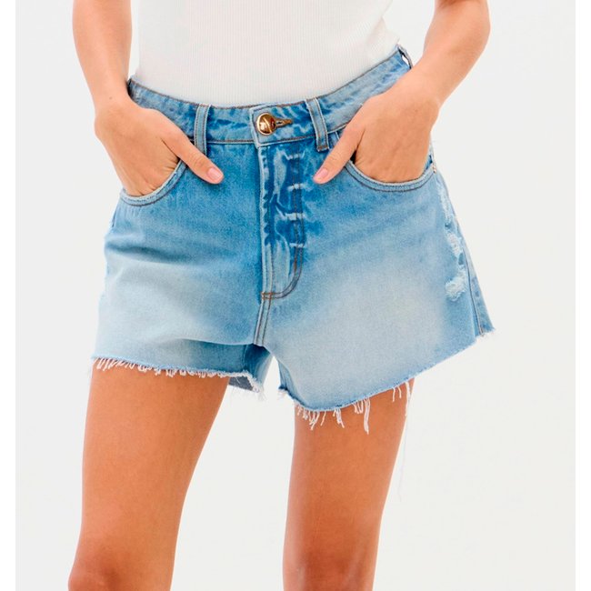 Short Jeans Lança Perfume Grandfather H Ve26 Azul Feminino