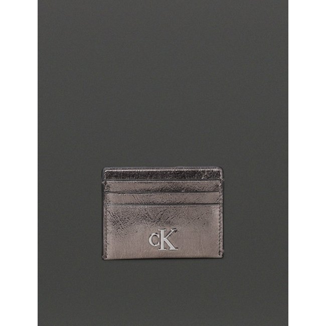 Porta Cartão Feminino Metálico Calvin Klein Jeans - Grafite Calvin Klein Jeans