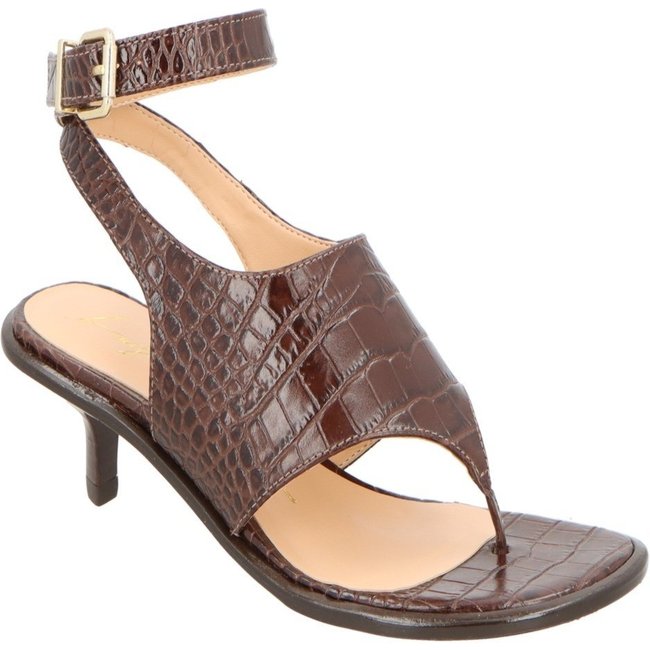 Sandalia Luiza Barcelos Croco Dacar Cofee