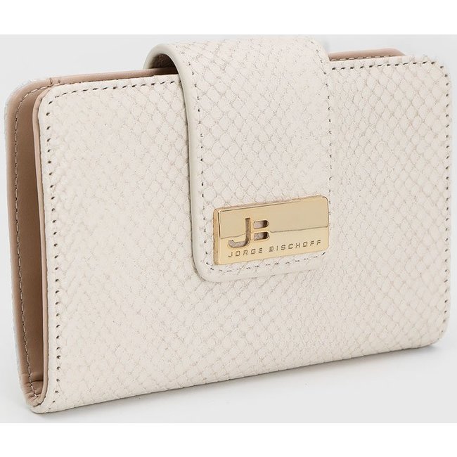 Carteira Feminina Jorge Bischoff Lezard Off-White