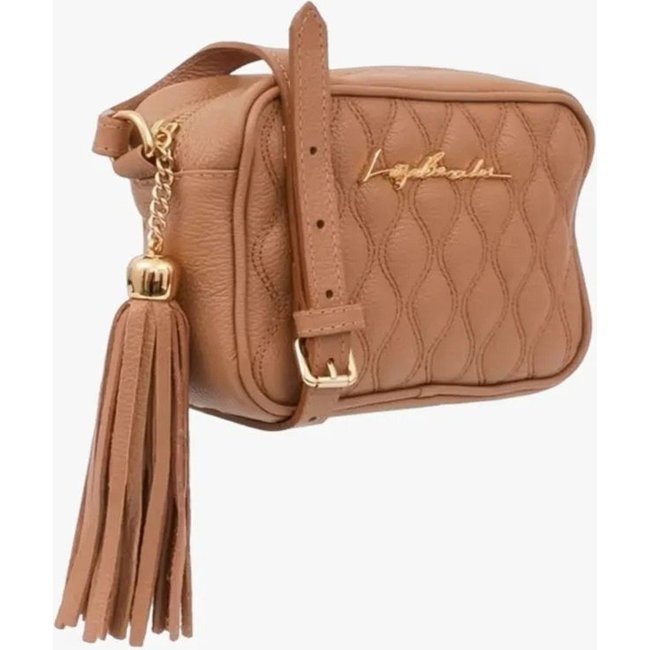 Bolsa Luiza Barcelos Couro Bege Pequena