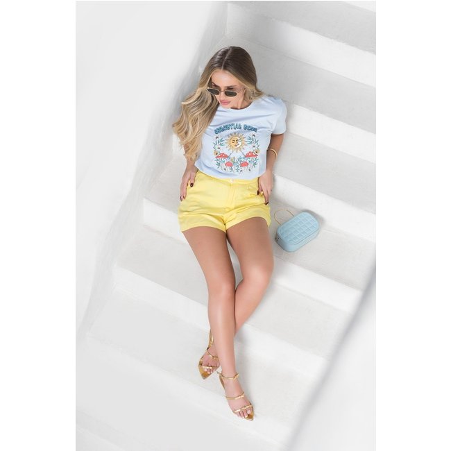 Camiseta Feminina Azul Claro Celestial Soul