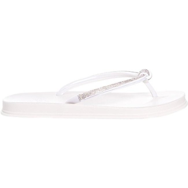 Chinelo Feminino Pixolé Strass Off White Incolor