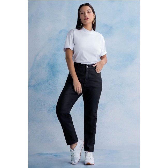 Calça Feminina Resinada Marialícia Preto