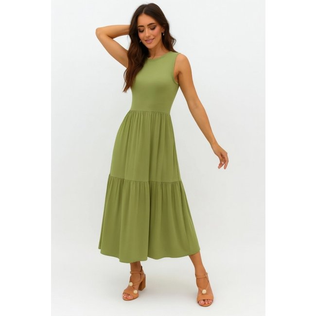 Vestido Midi Duas Marias Regata D Bell Outlet Fashion Verde