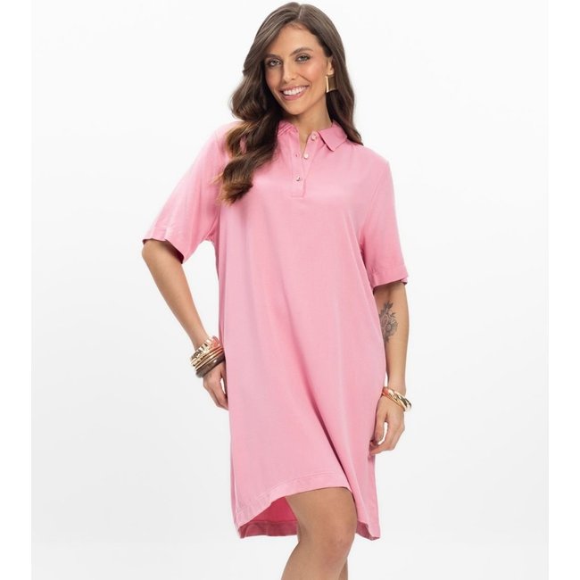 Vestido Curto Viscose Double Feminino Endless Rosa