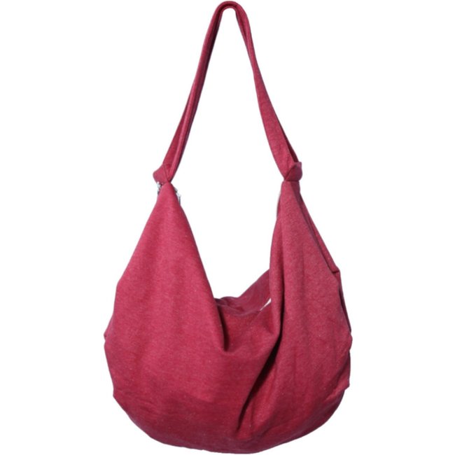 Bolsa de Ombro Heide Ribeiro Moletom Saco Liso Vinho