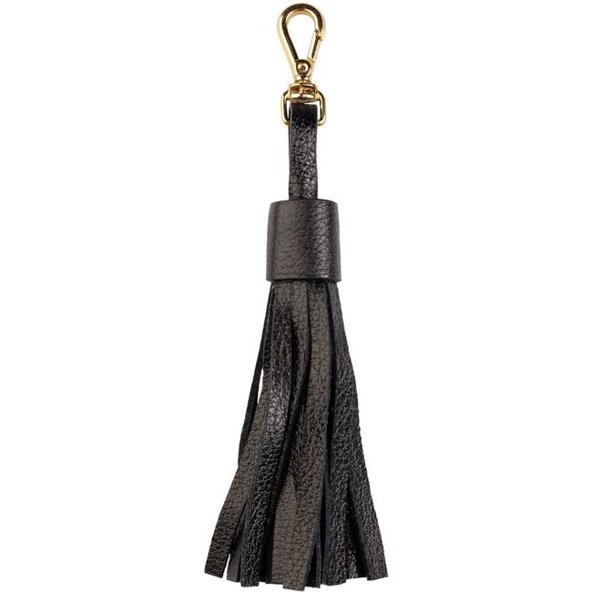 Chaveiro Andrea Vinci Tassel Franja Em Couro - Preto