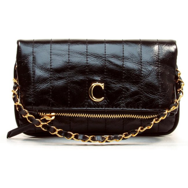 Bolsa Bellah Couro Preto Cecconello C2547-11