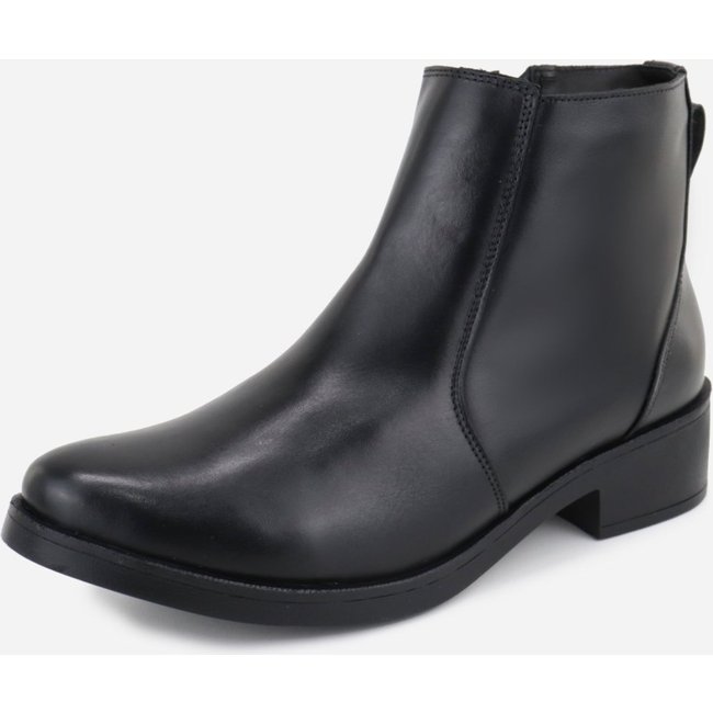 Bota Couro Botinha Maria Paula Dia a Dia Casual Preto