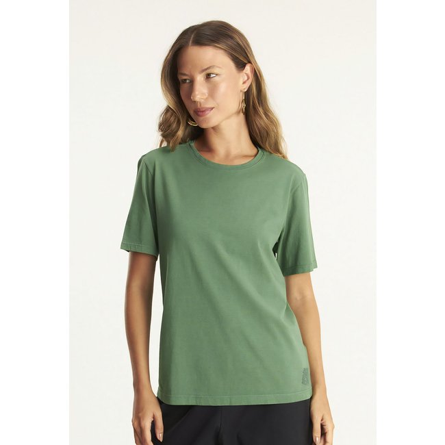 Camiseta Cantão Reta Classic com Bordado Verde