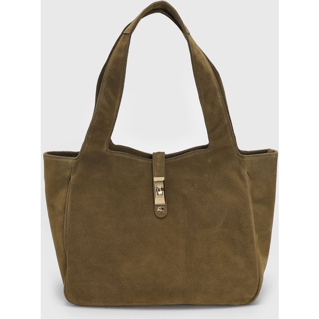 Bolsa Luiza Barcelos Tiracolo Suede Verde