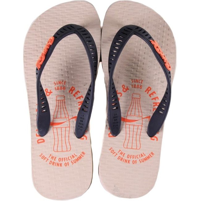 Chinelo Coca-Cola Cc4505 Off White Preto Incolor